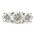 thumbnail image 1 of 3.24 Carat Center 7MM & Side 6MM Round Cut Lab Created Moissanite Diamond 3 Stone Engagement Ring For Women 10K Solid White Gold (G-H Color, VVS1 Clarity, 3.24 Cttw)-9.5, 1 of 7
