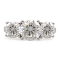 thumbnail image 1 of 3.24 Carat Center 7MM & Side 6MM Round Cut Lab Created Moissanite Diamond 3 Stone Engagement Ring For Women 10K Solid Yellow Gold (G-H Color, VVS1 Clarity, 3.24 Cttw)-10, 1 of 7