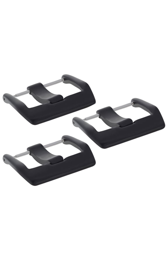 3-24MM BUCKLE FOR BELL & ROSS RUBBER BAND LEATHER STRAP BR01, BR02, BR03 BLACK