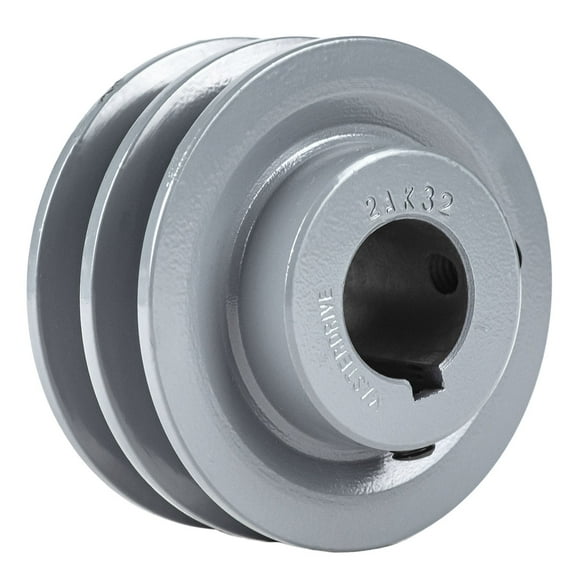 Masterdrive 3.25" Cast Iron 1 Inch Shaft Pulley Sheave Single 2 Groove V Style A Belt 4L 2AK32-1