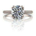 thumbnail image 1 of 3.25 Ct Round Diamond Engagement Rings for Women Solid 18K Rose Gold, 1 of 6