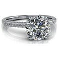 thumbnail image 1 of 3.25 Ct Solitaire Round Natural Moissanite Diamond Engagement Rings for Women Fine 14K White Gold, 1 of 8
