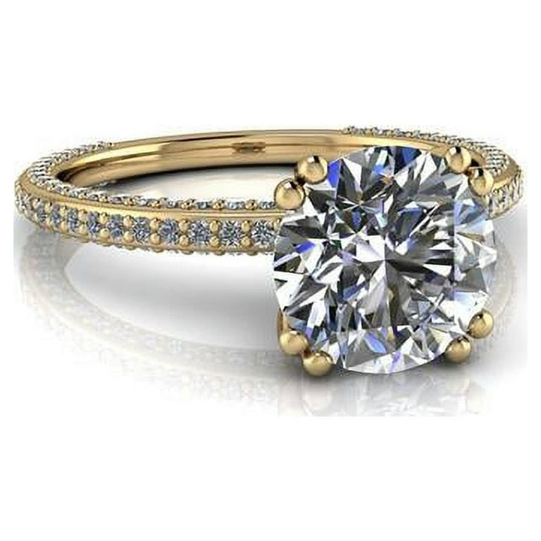 LADIES RING 3.25CT ROUND DIAMOND 14K WHITE GOLD LADIES RING 3.25CT ROUND DIAMOND 14K WHITE GOLD