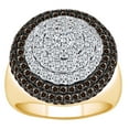 thumbnail image 1 of AFFY 3.25 Cttw Round White & Brown Natural Diamond Cluster Ring In 14K Solid Gold -Ring Size-9.5, 1 of 2