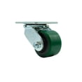 thumbnail image 1 of 3.25 Inch Green Poly on Cast Iron Wheel Swivel Caster with Roller Bearing SCC, 1 of 2