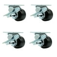 thumbnail image 1 of 3.25 Inch Phenolic Swivel Caster Set with Roller Bearings and Brakes SCC, 1 of 2