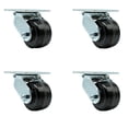 thumbnail image 1 of 3.25 Inch Phenolic Wheel Swivel Caster Set with Roller Bearings Service Caster, 1 of 2