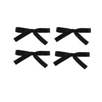 3.25 Inch Satin Ribbon Hair Bows with Alligator Clips, Set of 4