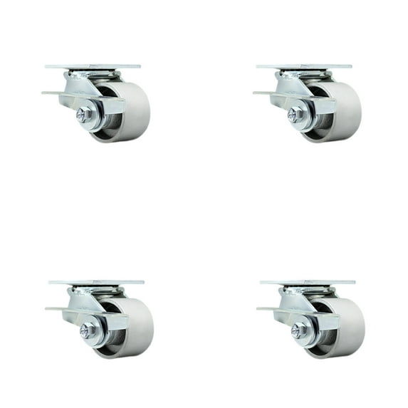 3.25 Inch Semi Steel Caster Set with Roller Bearings and Brake/Swivel Lock SCC