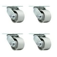 thumbnail image 1 of 3.25 Inch Semi Steel Wheel Swivel Caster Set with Roller Bearings Service Caster, 1 of 2