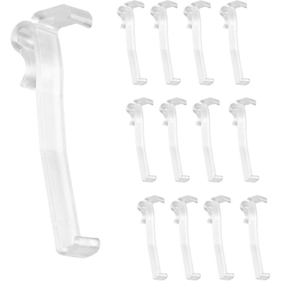 3.25 Inch Valance Clips, 12 PCS Clear Plastic Valance Clips for Blinds, Hidden Blind Valance Clip for Horizontal Blind