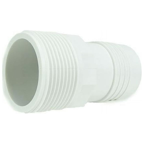 3.25-Inch White Hydro Tools Swimming Pool or Spa ABS Threaded and Barbed Hose Adapter