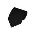 thumbnail image 1 of 3.25" Non-Shiny Solid Black Men's Uniform Tie, 1 of 2