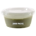 3.25 Ounce Clear Plastic Disposable Portion Cups with Lids 800 Pack by