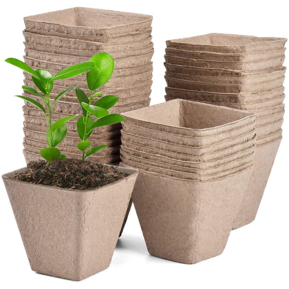 3.25 Inch Peat Pots, 30 Pack Seed Starter Pots for Seedlings