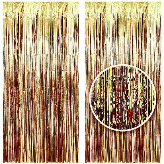 3.25 X 6.7 Ft Metallic Gold Curtain Backdrop For Party, Backdrop For Parties, Backdrop Curtain, Gold Backdrop, Foil Curtain Backdrop, Fringe Curtains, Gold Tinsel Curtain, Gold Backdrop Curtain