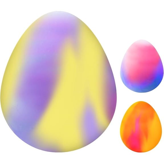 3.25" cee doh Dippin Dazzler Sensory Squeeze Tool, Egg-Shaped Tactile Fidget for Stress Relief & Focus, Office Desk Accessory, Colors May Vary (1 Pc)