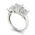 thumbnail image 1 of 3.25 ct round cut clear Zircon 18k white gold 3 stone Bridal Wedding Engagement Promise Anniversary Ring for Women size 6.75, 1 of 7