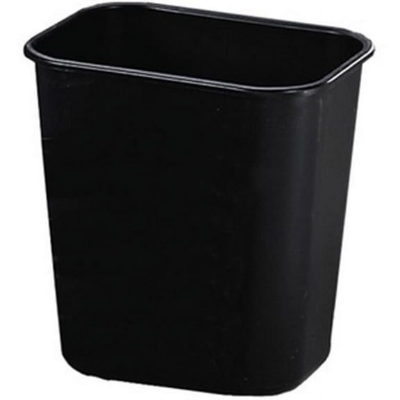 3.25 gal Deskside Wastebasket - Black