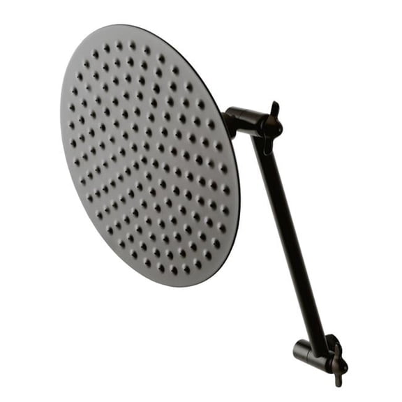 3.25 in. Victorian Showerhead & High Low Adjustable Arm, Oil Rubbed Bronze