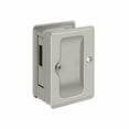 thumbnail image 1 of 3.25 x 2.25 in. Heavy Duty Adjustable Sliding Door Receiver Pocket Lock, Satin Nickel - Solid Brass, 1 of 1