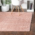 thumbnail image 1 of Unique Loom Everyday Shag Collection Area Rug - Solid (3' 3" Square Rose Pink), 1 of 7