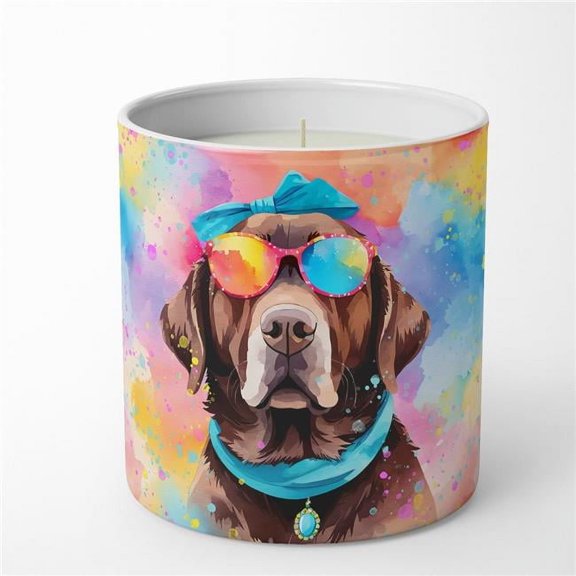 3.25 x 3.75 x 3.25 in. Chocolate Labrador Hippie Dawg Decorative Soy Candle