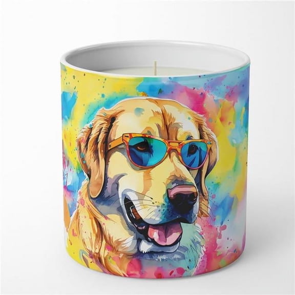 3.25 x 3.75 x 3.25 in. Yellow Labrador Hippie Dawg Decorative Soy Candle