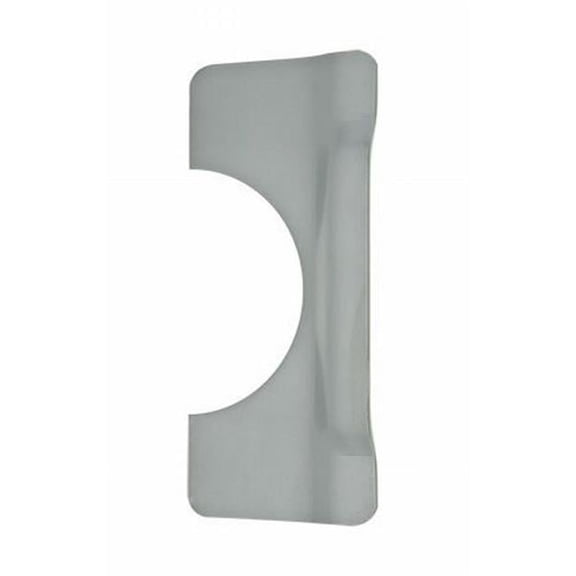3.25 x 7 in. Blank Latch Protector for Key in Lever Locks with up to 3.75 in. Escutcheon, Silver Plated