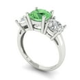 thumbnail image 1 of 3.25ct round cut green Zircon 18k white gold 3 stone Bridal Wedding Engagement Promise Anniversary Ring for Women size 9, 1 of 7
