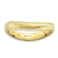 thumbnail image 1 of 3.25mm Sterling Silver Stackable Polished Gold-FlashedWave Ring - 3.5 Grams - Size 8, 1 of 2