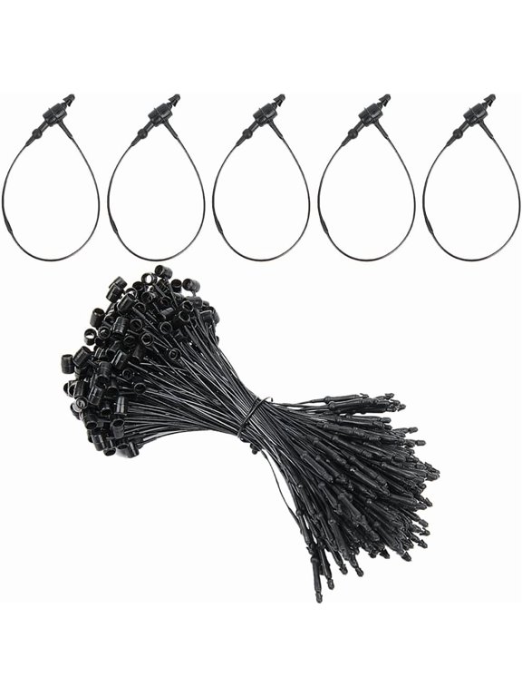 3.26 Inch 2000Pcs Plastic Fasteners Hang Tags Black Snap Lock Pins Security Loop Price Tag Pins Safety Ring Ties for Retail Store Clothes Price Tag DIY Accessory Supply