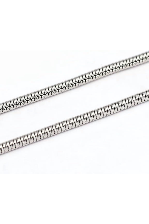 3.28 Feet(1m) 304 Stainless Steel Snake Chains Soldered Extender Chain Stainless Steel Color DIY Craft Chain for Women Jewelry Making Necklace Bracelet Jewelry Making Chains 2mm