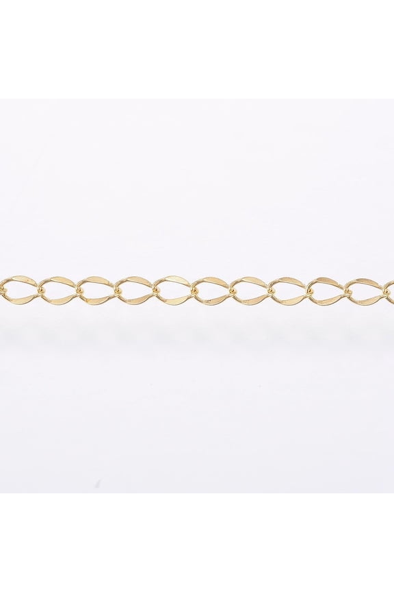 3.28 Feet(1m) Handmade 304 Stainless Steel Curb Chains Soldered Extender Chain Oval DIY Craft Chain Golden Chains for Women Necklace Bracelet Jewelry Making Chains 4x2x1mm