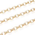 thumbnail image 1 of 3.28 Feet Brass Cable Chains Long-Lasting Plated Unwelded Real 18K Gold Plated 8x6x2.5mm, 1 of 2