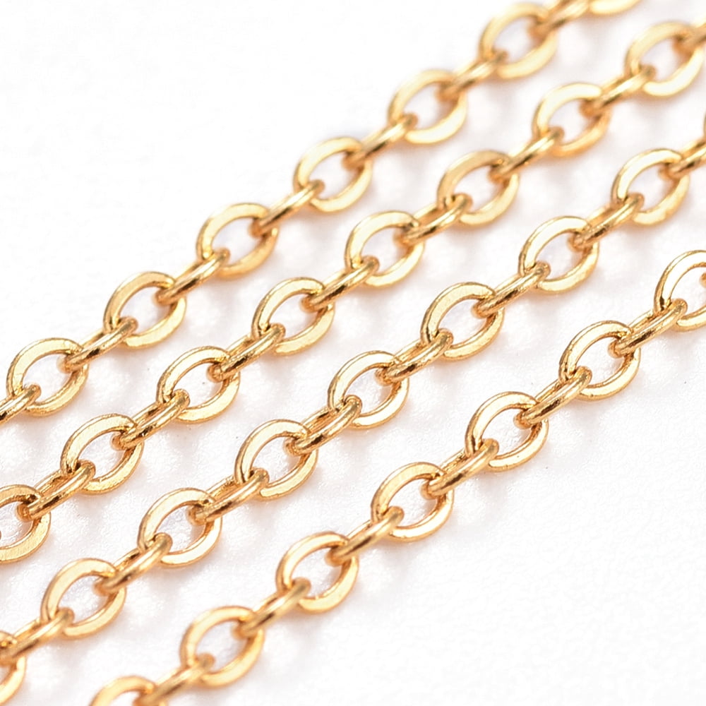 3.28 Feet Handmade Ion Plating(IP) 304 Stainless Steel Cable Chains ...