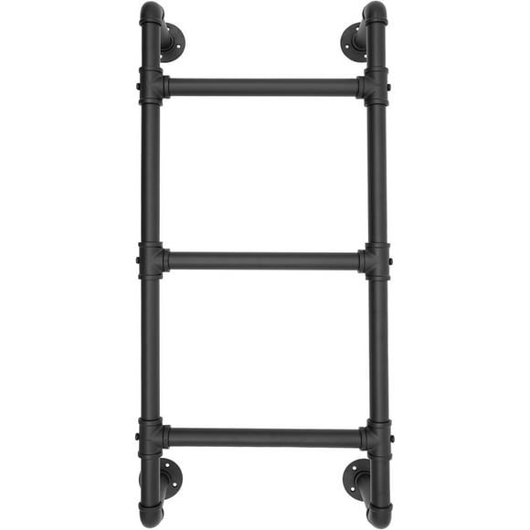 3.28 x 1.5FT Wall Mounted Metal Step Ladders for Home Loft Climbing, Basement Window Well Egress Ladder, Fire Escape Ladder for Attic, Dorm, Library, Bunk Bed, Deck, Deck, RV, Loads 440lbs