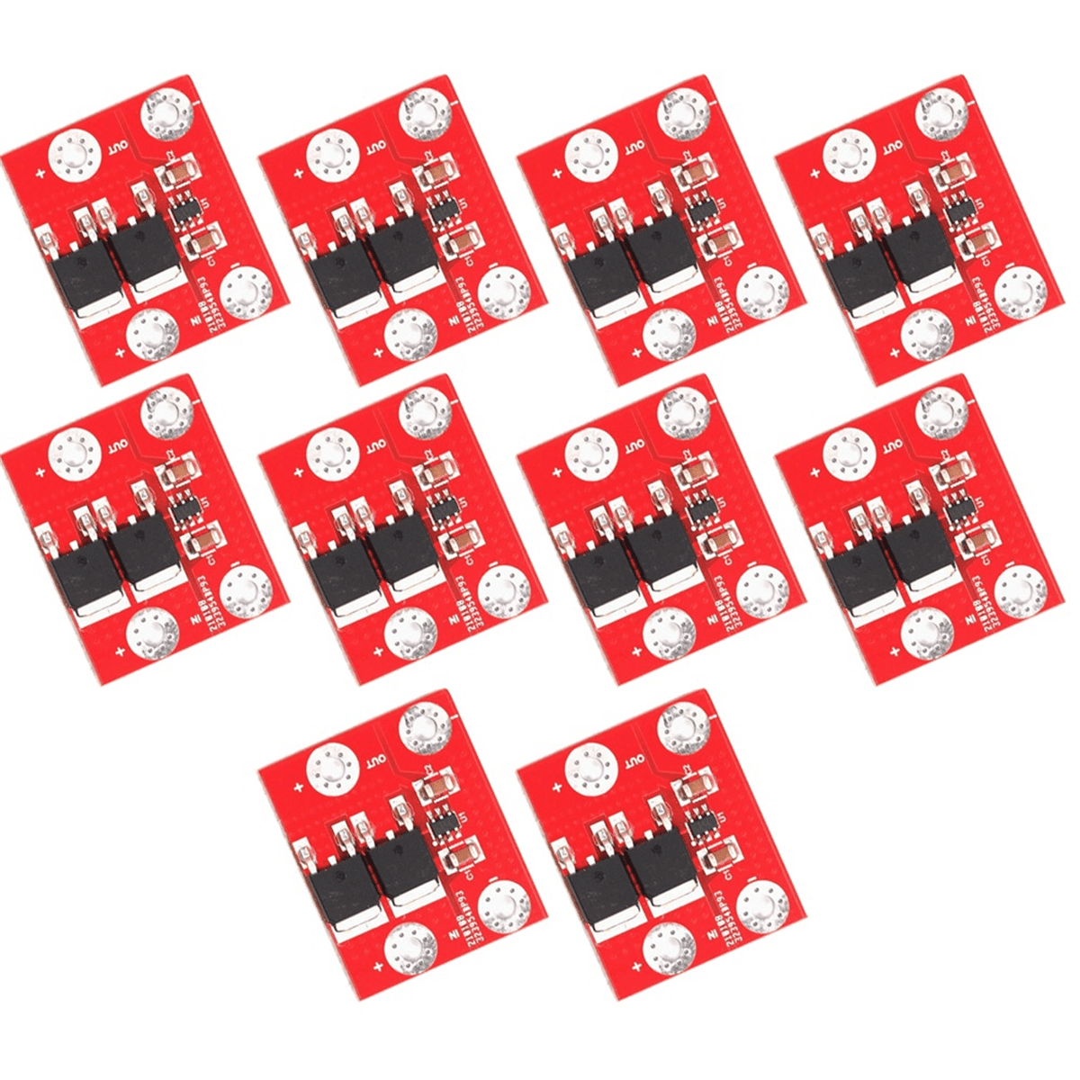 3-28V 15A High Current Ideal Diode Solar Energy Anti Reverse Irrigation Battery Charging Anti Backflow Protection 10 Pcs,10 * 15A ideal diode,Red & Black