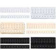 thumbnail image 1 of 3.28Yard 3 Colors Three Row Hook and Eye Tape Trim Polyester 2" Wide Corset Bra Extender for Bridal Costumes Corset Bra Sewing Craft Black White Moccasin 1.1Yard/Color Colorful, 1 of 6