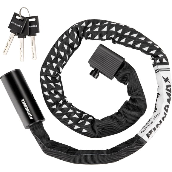 3.28ft Bike Lock - Bicycle Chain Lock Star Rating from Art - Heavy Duty Cable Locks with Keys for E-Bike, Motorcycle, Scooter, Bicycle, Door, Gate