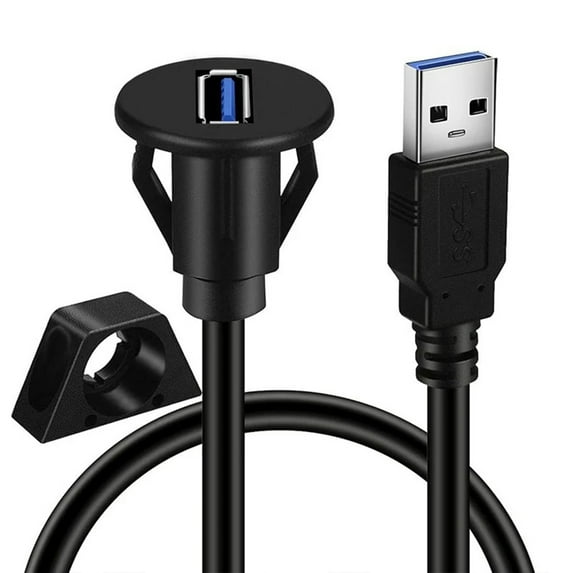 2-Pack USB Extension Cables For Toyota Dash - Flush Mount Male To Female Connector