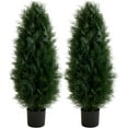 3.2FT Artificial Cedar Topiary Trees for Outdoor Front Porch Décor UV