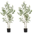 thumbnail image 1 of 3.2FT Artificial Olive Plants with Natural Wood Trunk and Lifelike Fruits,Faux Silk Plant for Home Office Decor Indoor Artificial Olive Tree-2 Pack, 1 of 8