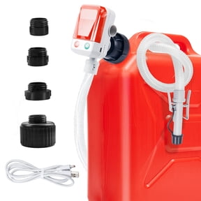 Leak-Proof Fuel Transfer Pump Automatic Fuel Pump with Auto-Stop, 51'' Extra Long Hose, 3.2GPM for Gasoline Diesel Kerosene