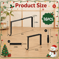 Stringig Block 3.2In-16Pc Adjustable Metal Cinder Block Wall Hanger String Light Hook ...