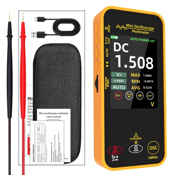 3.2Inch LCD Handheld Oscilloscope Digital Multimeter 10MHz Single Channel With Auto Trigging And Data Storage Capability