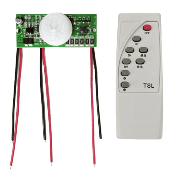 3.2V 3.7V Solar Lamp Board Solar Light Circuit Board Infrared Human Induction Solar Street Light Driver Board,1 x Circuit board 1 x Remote control,As Shown