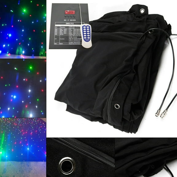 3 2m Stage Backdrop Star Light Background Curtain Wedding Party Decor With LED