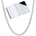 thumbnail image 1 of 3.2mm .925 Sterling Silver Diamond-Cut Twisted Rope Chain Necklace, 30 inches + Gift Box, 1 of 7