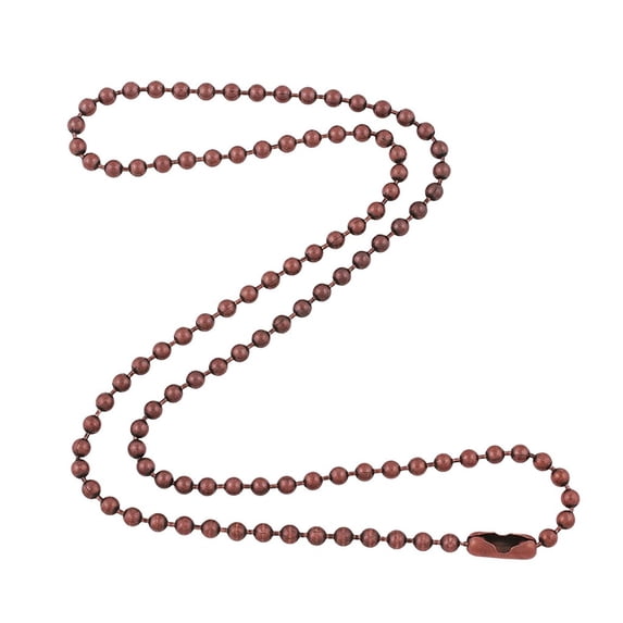 3.2mm Antique Copper Ball Chain Necklace with Extra Durable Color Protective Finish - 24 Inches